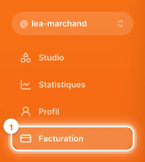 Menu de l’application ULTIME.Bio avec l’entrée Facturation mise en évidence